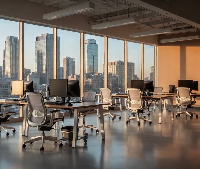 Professional cleaning for offices, shared spaces, and larger properties.